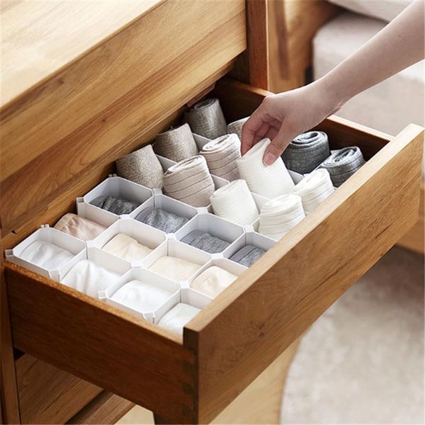 

storage drawers honeycomb combination dividers underwear socks finishing lattice wardrobe plastic drawer compartment box