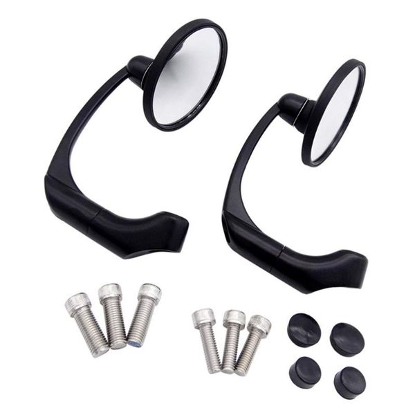 

1 pair 10mm motorcycle chrome round bar end scooter accessories rearview side mirror adjustable for cafe racer