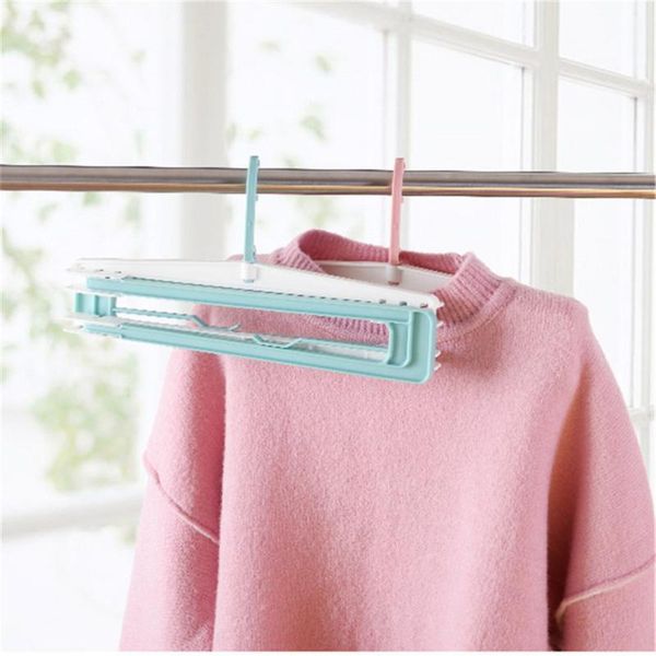 

laundry bags folding clothes hanger portable multifunction magic stretch drying rack home wardrobe storage