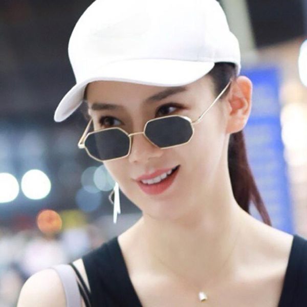 

sunglasses 2021 women retro classic small polygon men luxury vintage black mirrors colour transparent lens sun glasses uv400, White;black