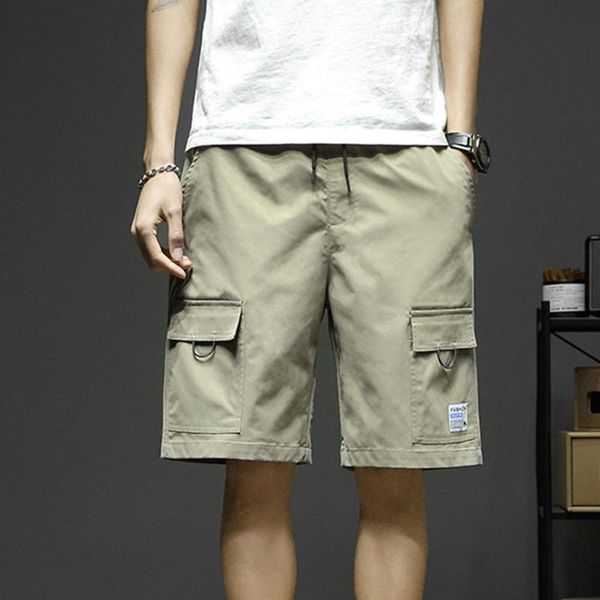 

men's shorts casual summer fashion sports cargo pants straight leg loose beach short ropa de hombre 2021, White;black
