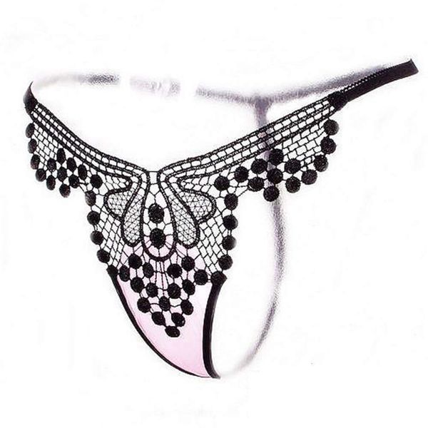 

lace open crotch t-pants women's fun underwear, Black;white