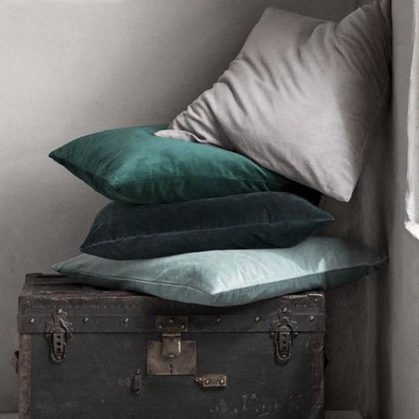 

cushion/decorative pillow velvet cushion cover soft 60x60 case for living room sofa decoration kussenhoes nordic home decor