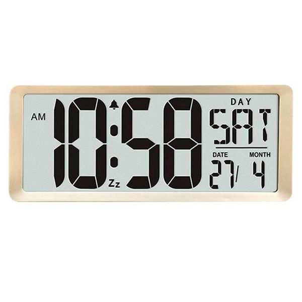 

other clocks & accessories large digital wall alarm clock for home,14inch lcd with snooze date