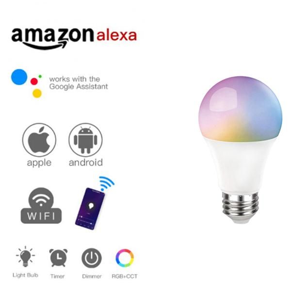 

smart home control ewelink wifi bulb rgb cct e26 e27 led light 85-265v app remote timer alexa google assistant