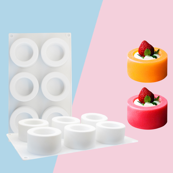 

baking moulds 3d silicone mold 6 holes pudding cupcake art cake mould for pastry mousse chocolate decorating tools