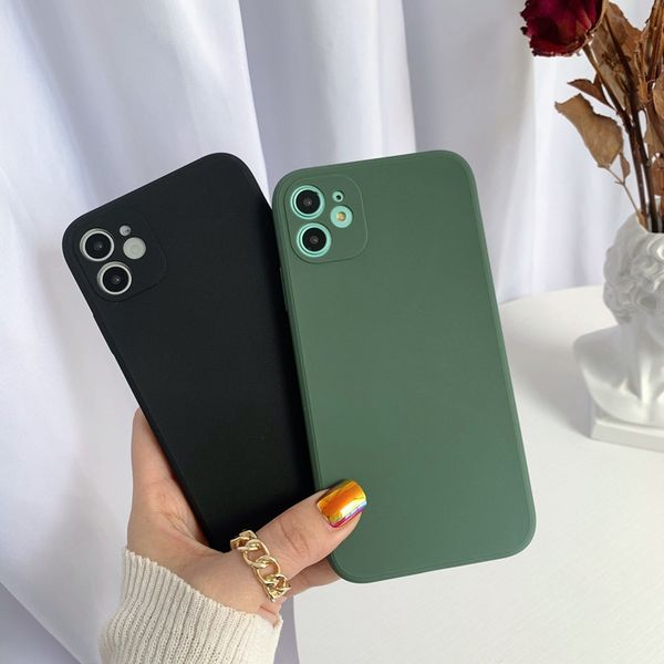 

tpu soft phone case skin feeling silicone cases for iphone 11 12 pro max mini xs xr 6 7 8 plus se2 cover case