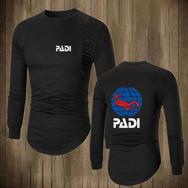 

men's hoodies & sweatshirts padi logo print custom made brand british style male long sleeve hedging sweatshirt man o neck hooded men, Black