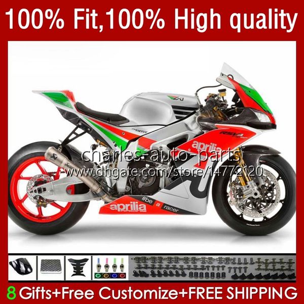 OEM Bodywork per Aprilia RSV1000RR RSV1000R 16-19 Body Green Silver 40NO.150 RSV4 RSV-1000 RSV 1000 R RR 2016 2017 2018 2019 RSV1000 16 17 18 19 Farellatura della muffa iniezione