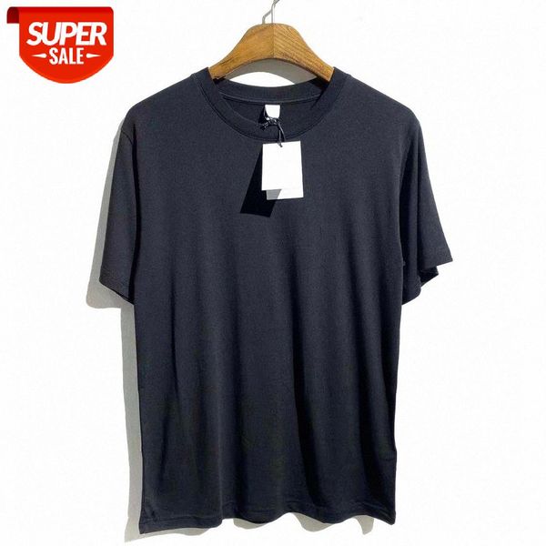 

2 pieces in a box non-halogen hem digital embroidery embellished cotton bottoming shirt men's short-sleeved t-shirt #bz9x, White;black