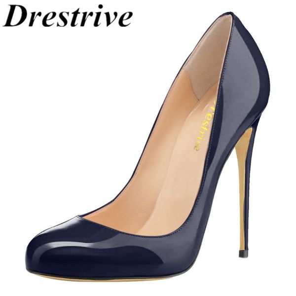 

dress shoes drestrive customized women pumps high thin heel pu leather 2021 classics ladies summer big size office party shallow, Black