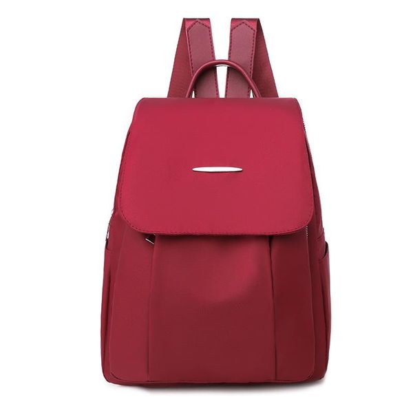 

backpack 2021 arrivals women's backpacks for female oxford cloth red solid color design leisure style schoolgirl bag