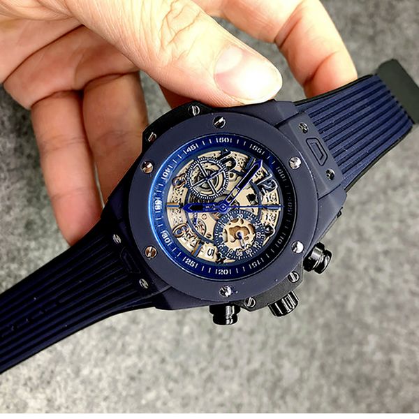 

5-5men satch wristwatch 40 mm quartz movement, date calendar all work dial leather strap watch men's outdoor sports business, Slivery;brown