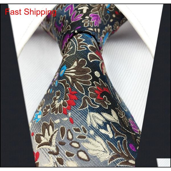 

p12 fashion floral pattern multicolor mens ties necktie 100% silk extra long size qylwff mj_fashion, Blue;purple