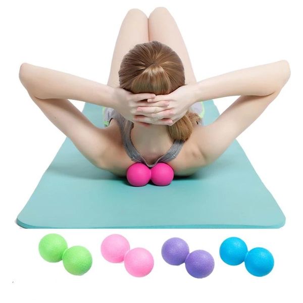 

fitness balls 12.5cm silicone peanut massage ball relaxing relieve pain myofascia pilates yoga gym fascia body exercise equipment