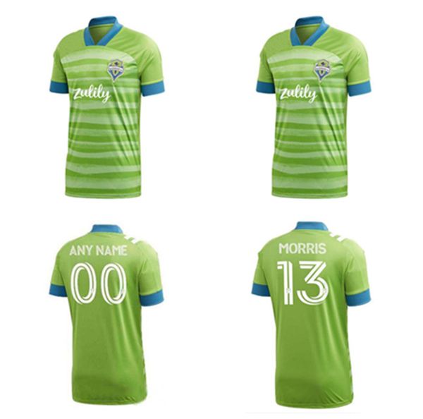 

2021 men's football seattle voice soccer uniform 20 21 #13 morris joao paulo uniform + children's #7 roldan ruidiaz lodeiro jersey, Black;yellow