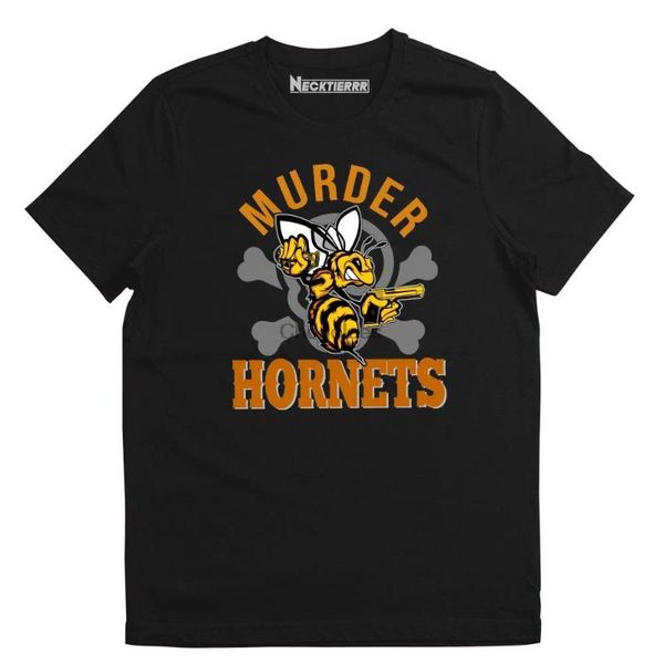 

men's t-shirts necktier murder hornets t shirt bee lover, White;black