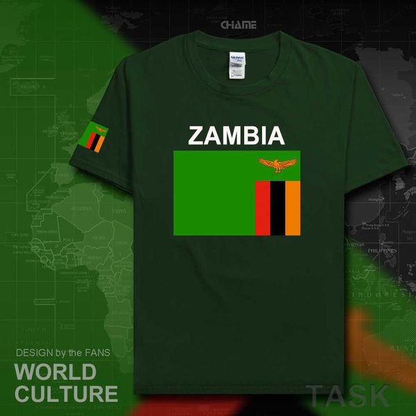

republic of zambia zambian mens t shirts jerseys nation team tshirt 100% cotton t-shirt clothing tees country sporting zmb x0621, White;black