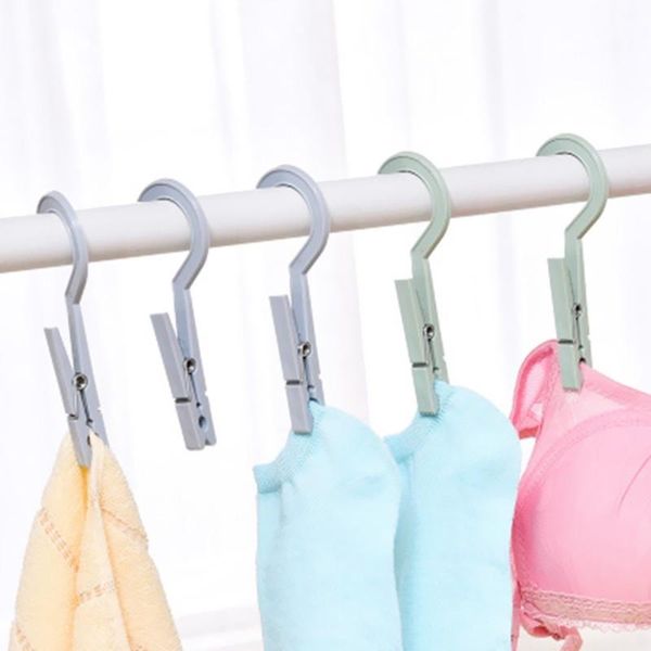 

Clothing & Wardrobe Storage 4Pcs Plastic Clothes Hooks Peg Travel Portable Hanging Rails Clips Home Clothespins Socks Underwear Drying Rack