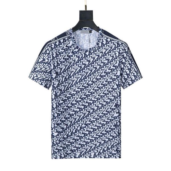 

2022 men's cotton round neck men's t-shirt european and american fashion letter printed logo summer designer casual couple short s, White;black