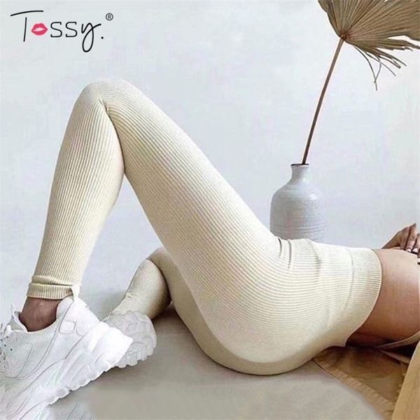 

tossy ribbed yoga leggings sport tights woman seamless knit yoga pants white femme gym leggins skinny workout fitness push up 220311, Black