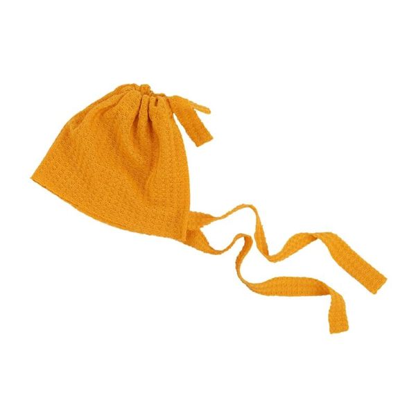 

caps & hats baby lace-up knitting hat handmade crochet beanies born pography props bonnet infants po shooting posing m89c, Yellow