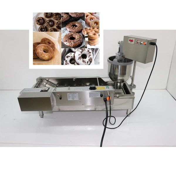 

double row automatic donut maker with three sets of molds circle donut fryer maker doughnut machine
