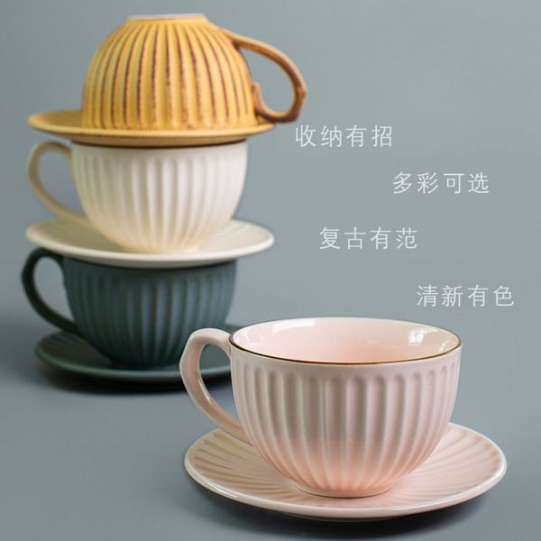 

vintage pottery coffee cup porcelain office creative japan tea cups with handle mugs coffee cups saucer home drinkware