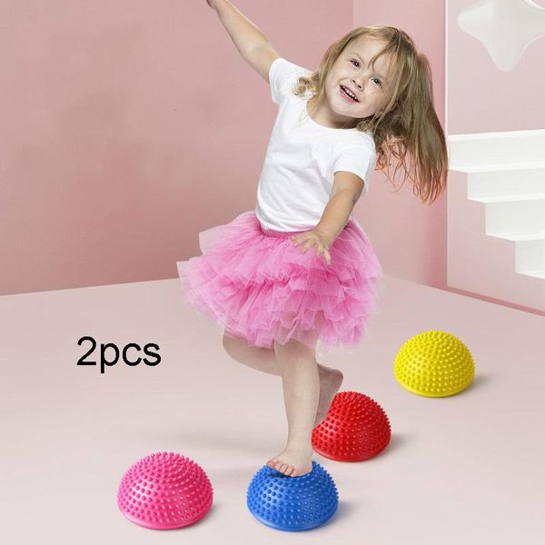 

newly inflatable half sphere yoga balls pvc massage fitball exercises trainer balancing ball for gym pilates sport fitness