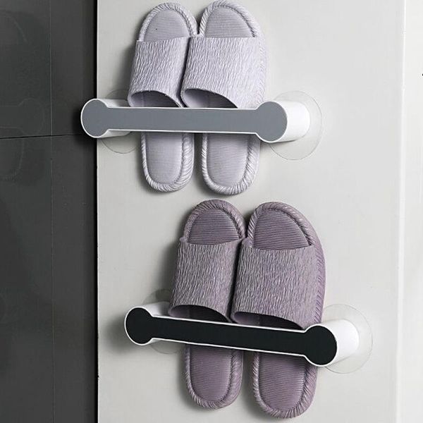

living room bathroom shoe storage wall-mounted plastic slippers rack