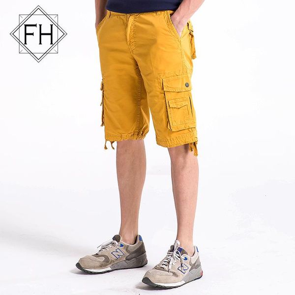 

fuhao 12 color men cargo shorts summer man short multi pocket shorts for men plus size beach casual shorts,3231, White;black