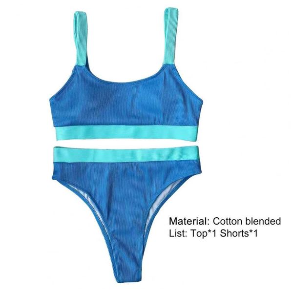

women's swimwear high waist bikini swimsuits push up biquini shiny splicing bikinis cut bathing suits 2021 drop, White;black