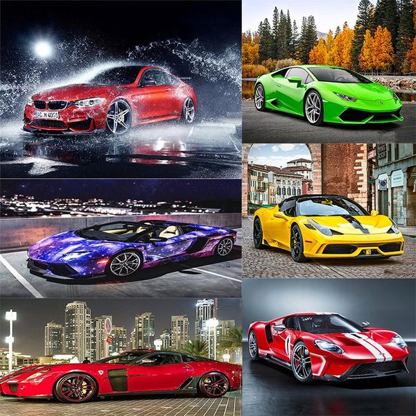 

diamond painting red sports car diy embroidery corss stitch coupe rhinestone mosaic