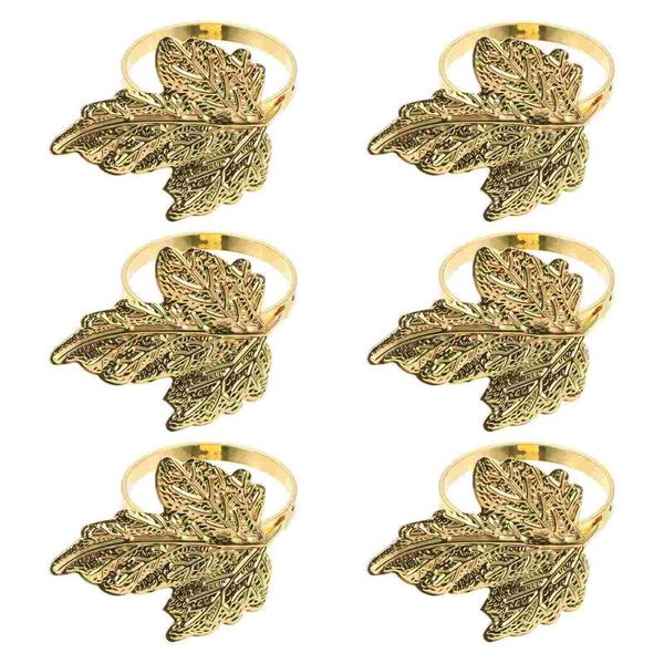 

napkin rings 6pcs thanksgiving leaf ring clasp for party dining table ornament