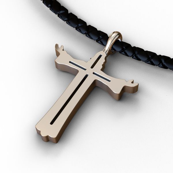 

men's metal cross pendant necklace christian god savior simple and women's accessories, Silver