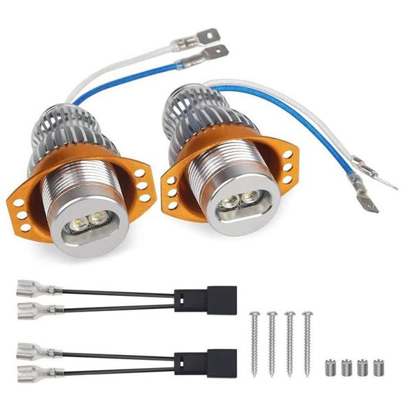 

car headlights led angel eye halo ring light bulb kit for- e90 e91 2005-2008