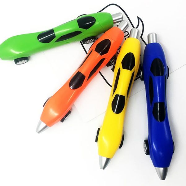 

gel pens funny novelty design cartoon car shape ballpoint pen child racing toy gift school supplies student portable stationery