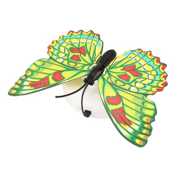 

wall stickers colorful changing butterfly led night light lamp home room wedding party desk decor with suction cup children gifts