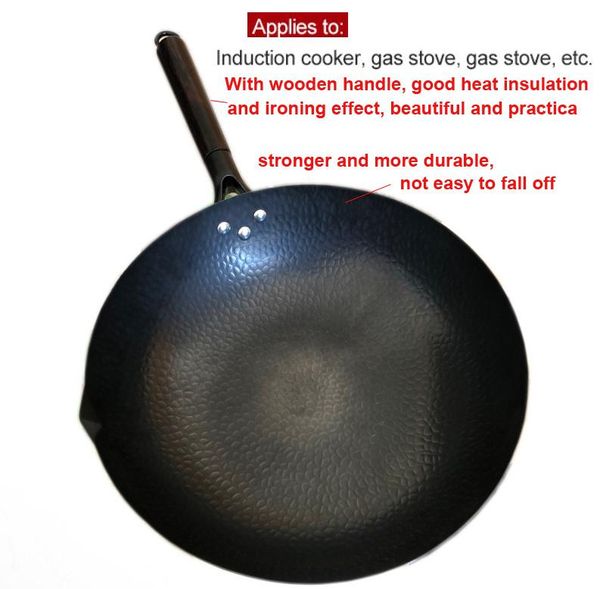 

pans iron wok traditional cookware non-stick pan non-coating