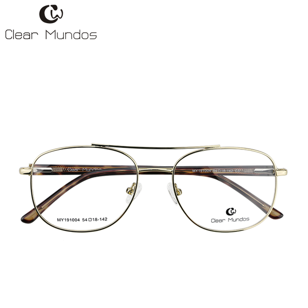 

fashion sunglasses frames clear mundos mordern square eyewear stainless steel double bridges full frame myopia computer spectacles sp, Black