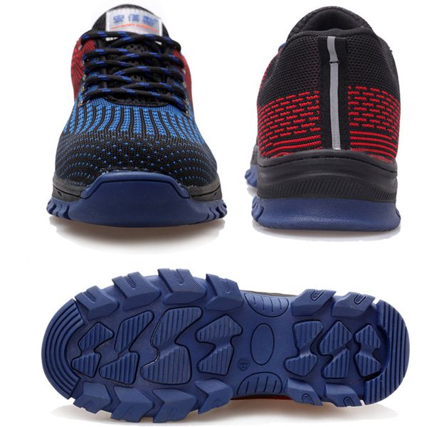 

2021 new work safety shoes anti-smash steel toe shoes work sneakers indestructible footwear fashion work shoes men safety boots, Black