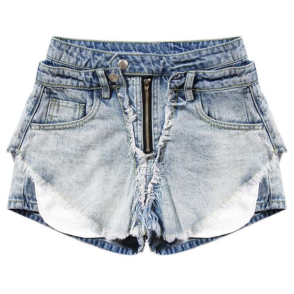 

women high waist denim short tassels jeans short, White;black