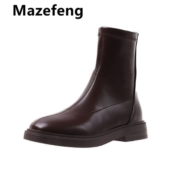 

goohojio patent leather platform boots women round toe boots women solid black designer ankle women's boots botines rojos mujer, Black;white