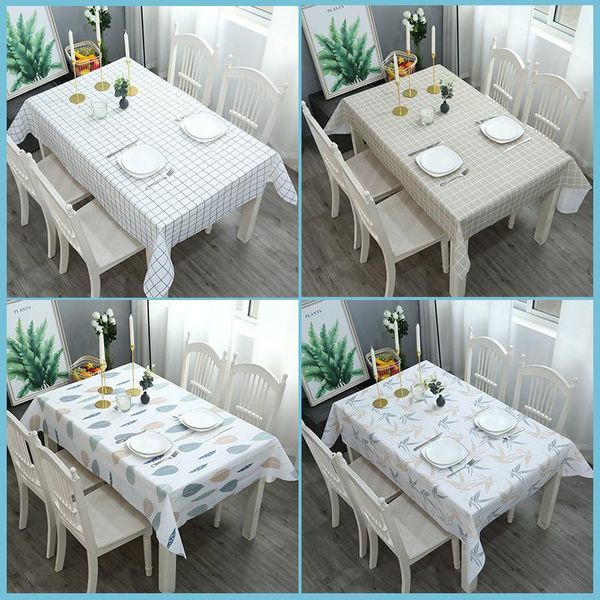 

table cloth home japanese-style simple lattice dining coffee anti-scald oil-proof waterproof tablecloth