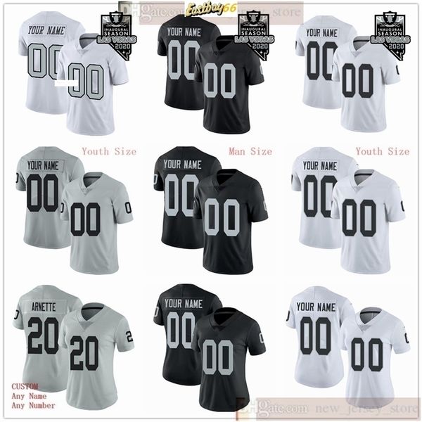 

custom football nelson agholor trent brown daniel carlson maliek collins damon arnette erik harris carl nassib cole jerseys man women kid, Black;red