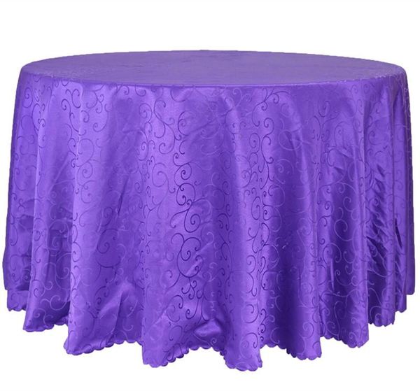 

wedfavor 10pcs polyester round jacquard table cloths damask dining table covers wedding linens banquet l decoration