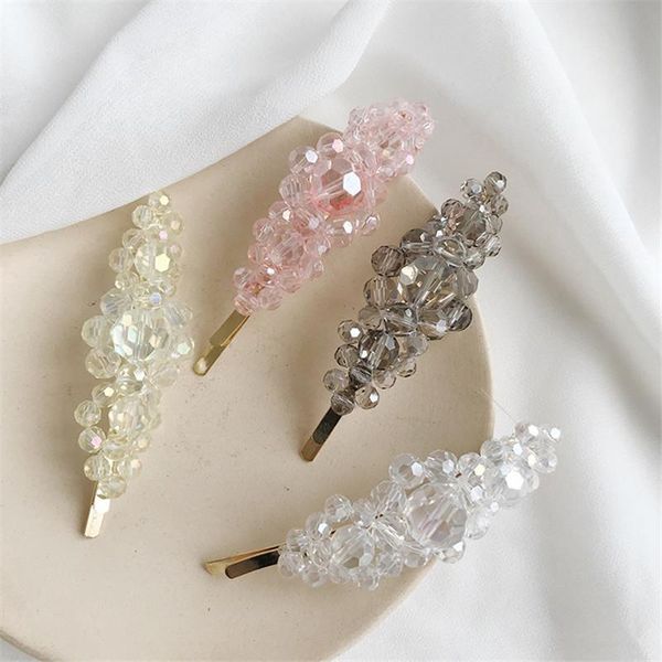

hair accessories fresh ins simple crystal hairpin bb clip super fairy girl side ornaments colorful alloy pin