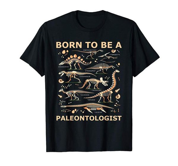 

men's t-shirts to be a paleontologist forced go school t-shirt, White;black