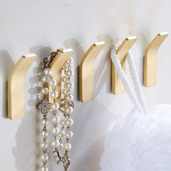 

robe hooks clothes wall hook bathroom accessories towel coat rustproof brass gold