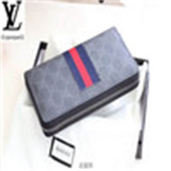 

key brand designer luxury scfs web ribbon decoration pvc zipper wallet 408831 long wallet chain wallets compact purse clutches evening